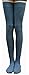 AM Landen Cotton Thigh High Socks Over Knee Socks Leg Warmer(Gray-XL-Wide)