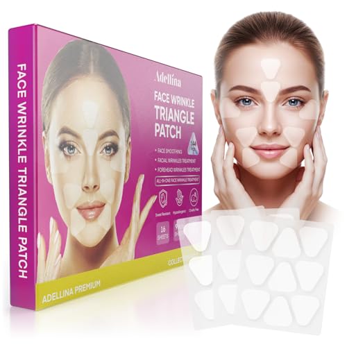 Adellina New Anti Facial Wrinkle Patches: Anti Wrinkle Patches Overnight - Smile Line Pathces - Facial Wrinkle Patche for Forehead, Smile Line, Under Eye ((1 Count (Pack of 144))