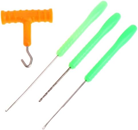 ULKEME Set Of 4 In 1 Fishing Tackles Needle Hook Fish Accessories Drill Extractor Rigs Orange