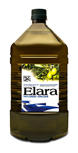Elara Extra Virgin Olive Oil, Cold Pressed. 100% Greek Koroneiki Olives. Vitamins A and E, Kosher, 3 Liters, 101 Fl oz - Thumbnail 3