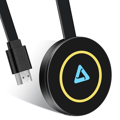Clé HDMI sans Fil 4K Double Bande (2.4G/5GHz) - Plug & Play - Affichage de Votre Smartphone/pc sur Moniteur/projecteur - Compatible i*OS, Android, Windows, macOS (AirPlay, DLNA, Miracast)
