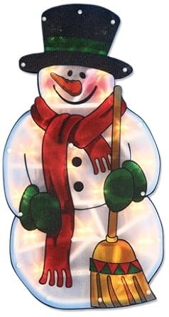 The Benross Christmas Workshop Schneemann-Silhouette, LED-beleuchtet, Metallic-Silhouette