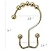 TOAOB Gold Shower Curtain Hooks 12pcs Double Glide Shower Curtain Rings Rust Proof Stainless Steel Shower Hooks for Curtain Rolling Shower Rings for Bathroom Curtain Rods