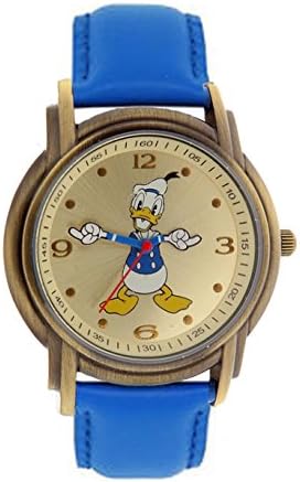 Disney DD013 Donald Duck Unisex Gold Tone &amp; Leather Classic Moving Hands Watch