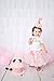 PoshPeanut Sparkle Blush Headband Princess First Birthday Cone Hat, Gold