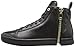 Diesel Men's Zip-Round S-Nentish Fashion Sneaker, Black/Gold, 8 M US