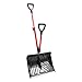 Snow Joe SJ-SHLV01-RED Shovelution Strain-Reducing Snow Shovel | 18-Inch | Spring Assisted Handle (Red) primary
