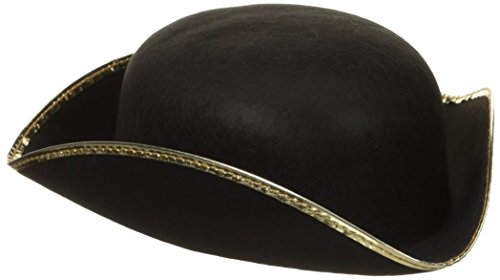 Jacobson Hat Company Men's Adult Tricorne with Gold Trim