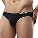 BRAVE PERSON Low Waist Bikini Swimwear Men's Comfortable Fashion Underwear Briefs B1133 (L, Black)
