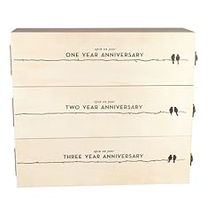 Boulevard Newlywed's Anniversary Wooden Wine Box by Twine 