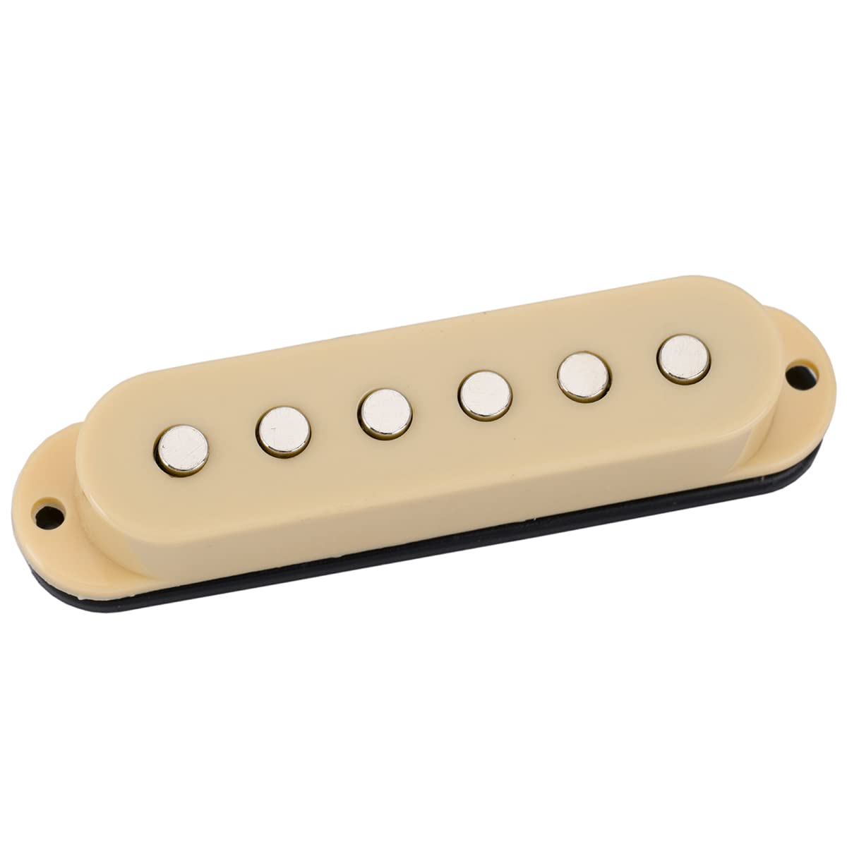 Musiclily Basic 50mm Ceramic Single Coil Neck Pickup for Strat Style Electric Guitar, Cream
