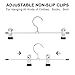 moopok 20 Pack Pants Hangers Skirt Hangers with Clips Metal Trouser Clip Hangers for Space Saving, Ultra Thin Rust Resistant Hangers for Skirts, Pants, Slacks, Jeans, and More