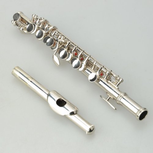 Cupronickel C Open Hole Concert Band Piccolo Set Beginner Musical Instrument+Case+Screwdriver+Lubricant (Silver)