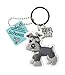 Wags and Whiskers Schnauzer Key Chain with Keyring/Key Holder (886767110721),
