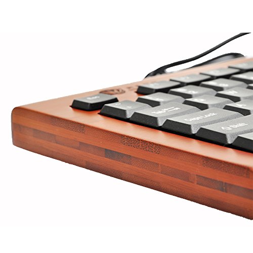 Sengu Bamboo Cored Keyboard, Full Size USB Wired Keyboard for Laptop, Computer (KU0002) - Thumbnail 5