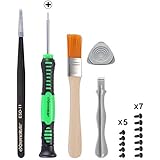 eXtremeRate Phillips PH00 Screwdriver Set Opening Tools Repair Kits for Playstation 4 PS4 PS3 Controller with Spare Screws Tweezers Prying Tool and Cleaning Brush