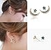 arnonJewelry Women's Moon Star Shaped Crystal Rhinestone Earrings Charming Party Stud Ear