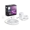Philips Hue Bluetooth Smart Lightstrip Plus 2m/6ft Base Kit with Plug, (Voice Compatible with Amazon Alexa, Apple…