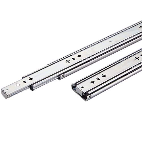 VESLA HOME 1 Pair 22 Inches 210 LB Soft Close Hardware Ball Bearing Side Mount Full Extension Drawer Slides, Heavy Duty Slides
