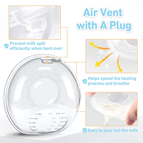 Breast Shells & Milk Collector Catcher for Breastfeeding 4 Pack, New