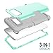 Galaxy S8 Case, AOKER [New] [Perfect] 3 in 1 Shockproof Hybrid Heavy Duty High Impact Hard Plastic +Soft Silicon Rubber Armor Defender Protective Case Cover for Galaxy S8 (Mint Grey)