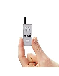 Super Mini Two Way Radio Transceptor easytalk M2D 128 Canal FRS GMRS UHF 400 520 MHz Walkie Talkie para niños/niñas/niños (Blanco)