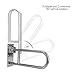 Handicap Grab Bars for Bathroom Toilet Flip Up Grab Safety Bars for Elderly Handicap Shower Stainless Steel Grab Bar Handrails Support Safety Rails Shower Hand Rail Folding Assist Grip Bar