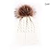 oenbopo Baby Winter Warm Knit Hat Infant Toddler Kid Crochet Fur Hairball Beanie Cap White