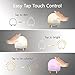 Night Lights for Kids, Bedside Lamp Breathing Decorative Mood Lamp with Breakage Resistant Silicone, Sensitive Tap Control, Adjustable Brightness RGB Color and Lovely Theme for Baby Nursery, Bedroom …