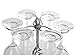 MyGift Classic Elegant Silver Metal Tabletop 6 Wine Glass Display Holder Drying Rack Stand/Air Dry System