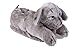 Happy Feet Slippers Gray Puppy Animal Slippers for Adults and Kids, Cozy and Comfortable, As Seen on Shark Tank (Medium)