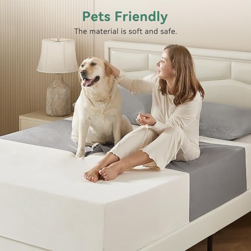 YOOJ® Antistatic Grounding Sheets with Grounding Cord, 23.6 * 104in Cotton Bed Sheet, 90% Organic Cotton+10% Pure Silver Fiber, Breathable and Comfortable, Gives You Better Sleep
