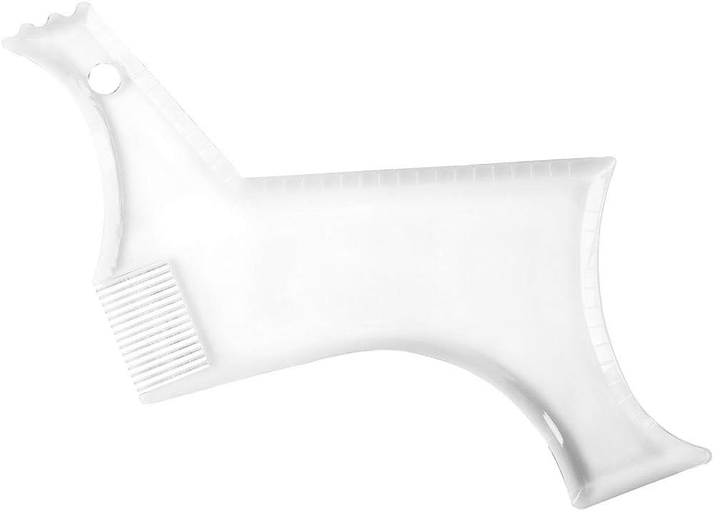 HJuyYuah New Arrivals Men's Beard Shaper Tool Transparent Template Styling Comb Templates (Clear)