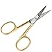 Nail Cuticle Scissors, Gold Handle Scissor, Best for Personal Grooming Manicure Care Healthy Hands and Feet, Multi Use for Trimming Bangs - Split Ends, Sharp Blade Brushed Matte Finish, 3 Choices