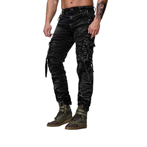 Xmiral Jeans Uomo Strappato Pantaloni Sportivi Uomo Pantaloni Tuta da  Lavoro Uomo Compressione Uomo Pantalone Lino Uomo Leggins Uomo (M,Bianca) |  Prezzo.it