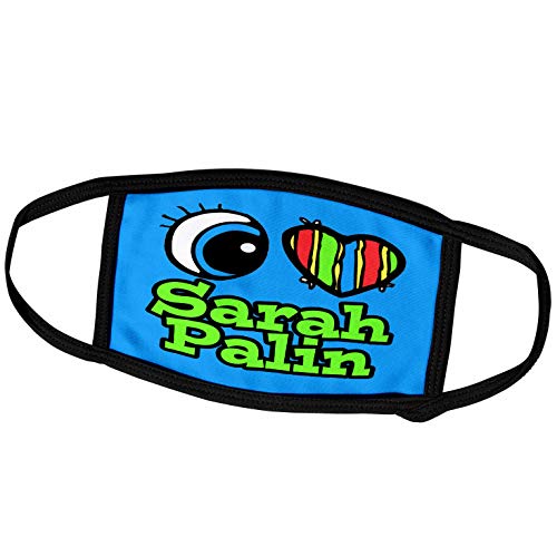 3dRose Face Cover Large, Bright Eye Heart I Love Sarah Palin