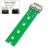 QNINE PCIe SSD to M.2 Key M Adapter Card for 2013 2014 2015 2016 2017 MacBook Air Pro Retina, Hard Drive Converter to Ngff M2, Support Model A1465 A1466 A1398 A1502