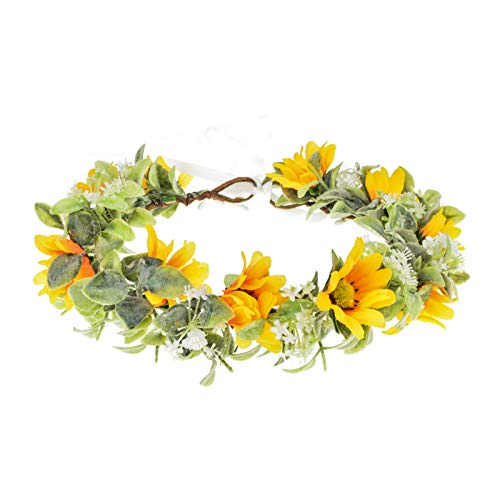 DreamLily Woodland Wedding Daisy Flower Crown Boho Sunflower Hair