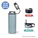 MIRA 18 Oz Stainless Steel Vacuum Insulated Wide Mouth Water Bottle | Thermos Keeps Cold for 24 hours, Hot for 12 hours | Double Walled Powder Coated Travel Flask | Light Blue