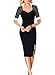 Viwenni Women's Vintage Retro Pinup Patchwork Cocktail Party Pencil Sheath Dress