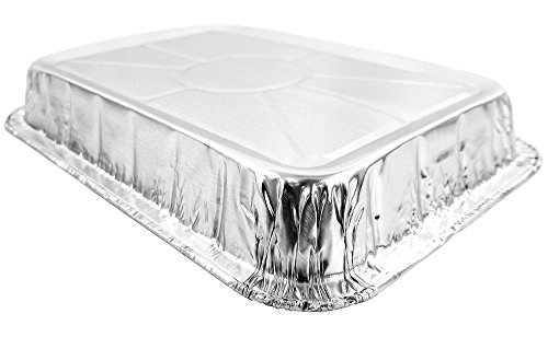 Pactogo 7.5" x 5" Small Aluminum Foil BBQ Grease Drip Catching Pan - Compatible with Weber Grills (Pack of 20)