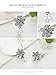 BAMOER Charm 925 Sterling Silver Charm Black Flower Charm Various Dazzling CZ Bead Charm For Women Snake Bracelet Charm (Duo Daisy)