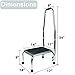 Vaunn Medical Foot Step Stool with Handle and Anti Skid Rubber Platform, Lightweight and Sturdy Stool for Children, Adults and Seniors, Chrome