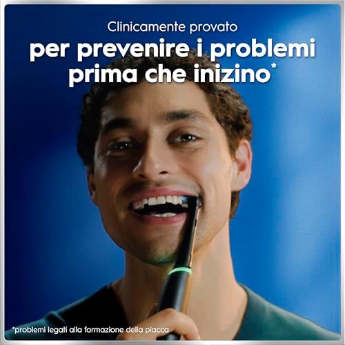 iO 6 Spazzolino Elettrico, 3 Testine di Ricambio, Custodia, Nero