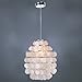 LightInTheBox Modern White Shell Pendant Chandelier Mini Style Ceiling Light Fixture for Bedroom, Living Room, Bulb Not Included (Chrome Finish)