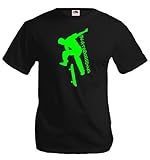 buXsbaum T-Shirt Skateboarding-S-Black-Neongreen