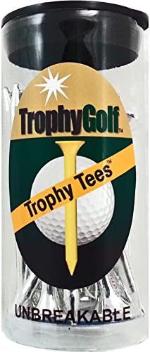 Trophy Golf Unbreakable Shiny Tees (18-Pack), Silver
