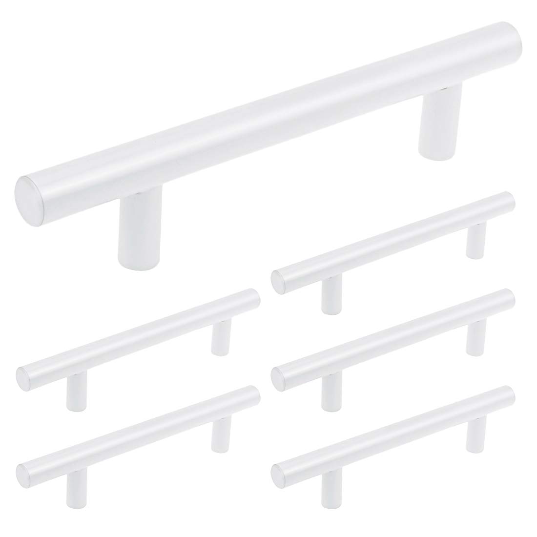 Buy Coshar 6Pcs Hole 3.8" Pulls Flat White Drawer Pulls