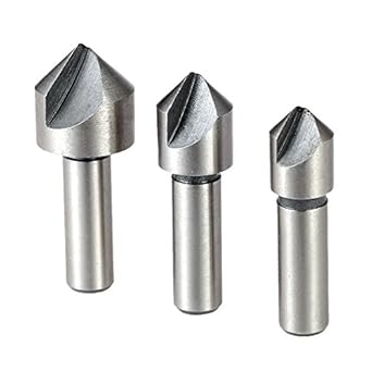 Generic 3pcs Single Flute Chamfer Reamer Round Shank Countersink HSS4241 wood tools drill bit Cutter hole saw set madeira ferramenta