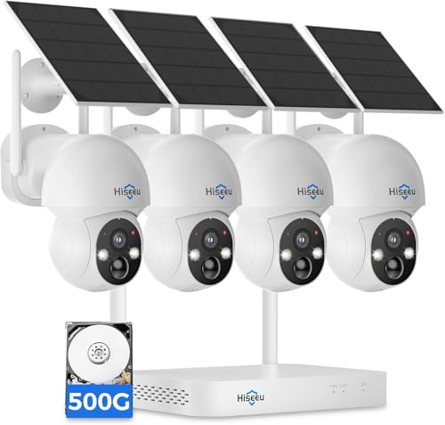 Hiseeu Solar Camera Wireless Outdoor Home Security
